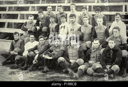 La Harvard squadra di calcio, 1890 Foto Stock