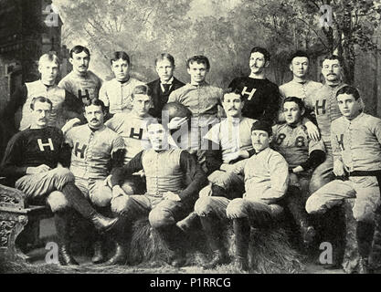 Harvard Football Team - Holden per il Team, 1887 Foto Stock