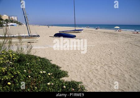 Spagna - Catalogna - Baix Penedés (distretto) - Tarragona. Calafell, playa / Platja de Calafell. Foto Stock