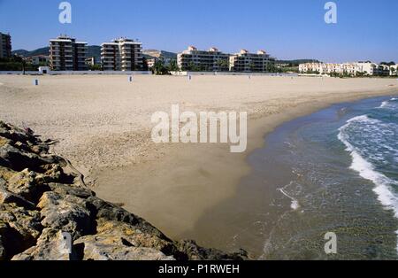 Spagna - Catalogna - Baix Penedés (distretto) - Tarragona. Roda de Barà, playa / platja Llarga. Foto Stock