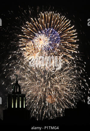 Berlino, Germania, fuochi d'artificio Foto Stock