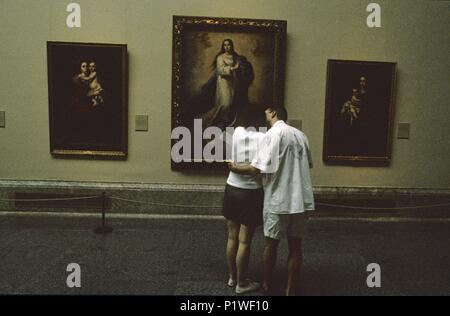 Museo del Prado; coppia di fronte a un dipinto. Foto Stock