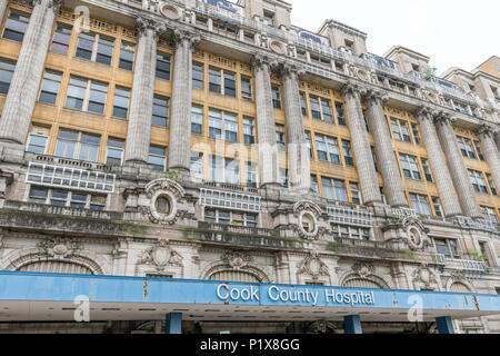 Cook County Hospital durante la cerimonia rivoluzionaria la sua riqualificazione Foto Stock