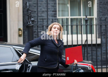 Penny Mordaunt, Segretario di Stato per lo Sviluppo Internazionale, il ministro per le donne e di Uguaglianze, arriva al numero 10 per una riunione del gabinetto Foto Stock