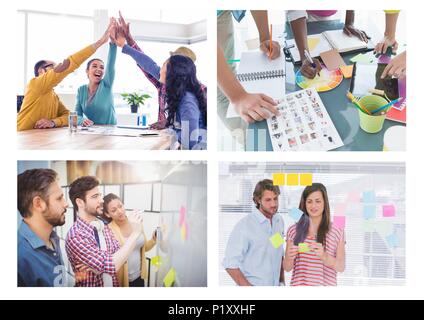 Il lavoro di squadra Riunione creativi collage Foto Stock