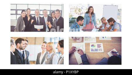 Il lavoro di squadra business meeting collage Foto Stock