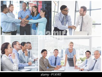 Il lavoro di squadra business meeting collage Foto Stock