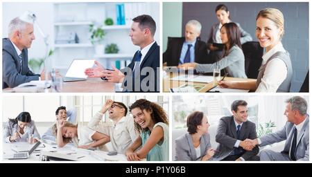 Il lavoro di squadra business meeting collage Foto Stock