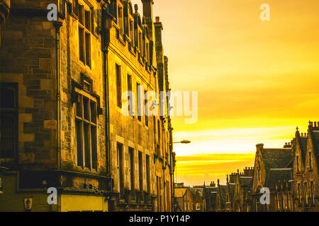 Architettura di Edimburgo Edinburgh stili architettonici tradizionali edifici scozzese Scozia concetto di viaggio Foto Stock