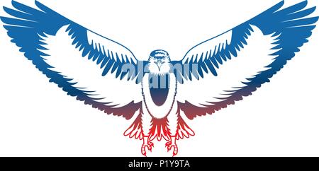 American Eagle ali aperte bird illustrazione vettoriale Illustrazione Vettoriale
