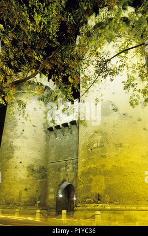 Torres de / Quart torri (gotico civile); illuminazione. Foto Stock