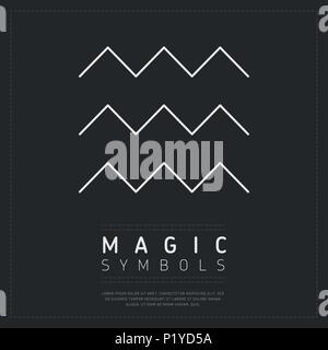 Simbolo rituale su sfondo grigio Illustrazione Vettoriale