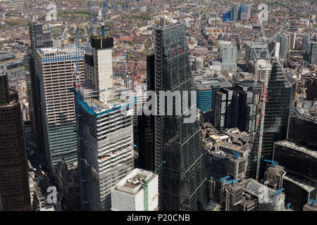 Una veduta aerea della città di Londra Foto Stock