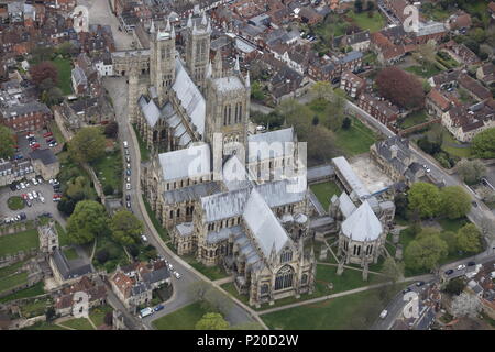 Una veduta aerea della Cattedrale di Lincoln Foto Stock