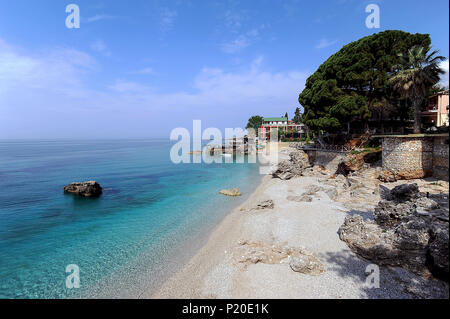 Dhermi, Albania, vista sulla spiaggia Foto Stock