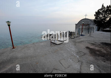 Dhermi, Albania, serata presso la spiaggia Foto Stock