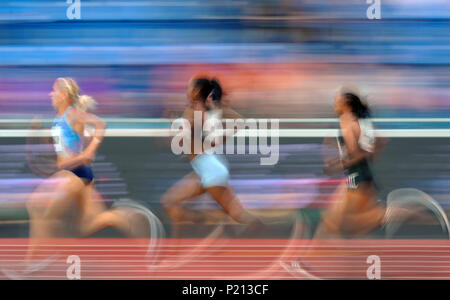 Ostrava, Repubblica Ceca. Xiii Giugno, 2018. Caratteristiche della donna 3000 m steeple durante presso la IAAF World Challenge Golden Spike evento in Ostrava nella Repubblica Ceca. Credito: Slavek Ruta/ZUMA filo/Alamy Live News Foto Stock