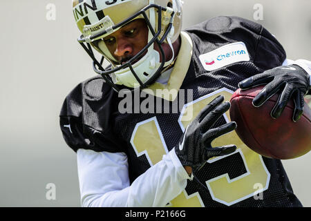 Giugno 13, 2018 - New Orleans Saints wide receiver Ted Ginn Jr (19) partecipa a un minicamp obbligatoria all'Ochsner Sport Performance Centre di Metairie, LA. Stephen Lew/CSM Foto Stock