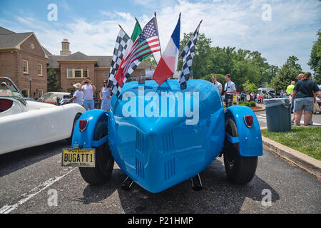 Bugattii, Antique car show , a nord-est di Philadelphia, PA, Stati Uniti d'America Foto Stock