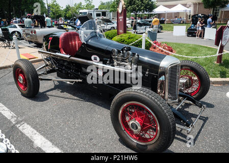 Auto da corsa, Antique car show , a nord-est di Philadelphia, PA, Stati Uniti d'America Foto Stock