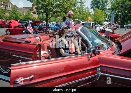 Antique car show , a nord-est di Philadelphia, PA, Stati Uniti d'America Foto Stock