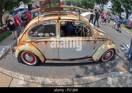 Vecchia Volkswagen maggiolino, Antique car show , a nord-est di Philadelphia, PA, Stati Uniti d'America Foto Stock