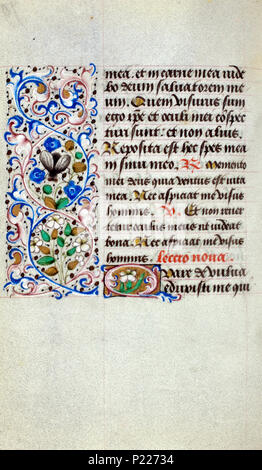 . Folio 073v dal Libro d Ore di Simon de Varie - KB 74 G37a . Folio 073v dal Libro d Ore di Simon de Varie - KB 74 G37a . 1455 35 Libro d Ore di Simon de Varie - KB 74 G37a - folio 073v Foto Stock