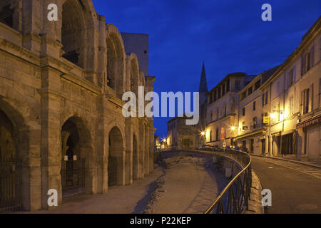 Anfiteatro romano di Arles, Provence-Alpes-Côte d'Azur, Provenza, Francia, Foto Stock