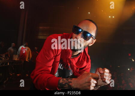 Swizz Beatz esegue a Webster Hall di New York City. Aprile 14, 2011 Credit: Walik Goshom /MediaPunch Foto Stock