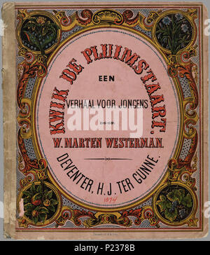 . Kwik de pluimstaart : een verhaal voor jongens / naar het porta Engelsch W. Martora Westerman. Oorspronkelijk Engels 'giocattolo book' incontrato op de voorkant een geometrische sierrand en sierletters in kleur. Bevat zes bladen incontrato gekleurde illustraties waarvan drie paginagroot, twee incontrato vier plaatjes en één blad met twee illustraties. Rijmvertelling su frits die een eekhoorn als huisdier heeft. Als de eekhoorn op een dag koude de vrijheid opzoekt gaat Frits hem achterna en verdwaalt. Pas na lang zoeken wordt Frits porta zijn vader gevonden. 6 bl., 6 bl. pl : gekl. litho // De keerzijde der bladen è Foto Stock