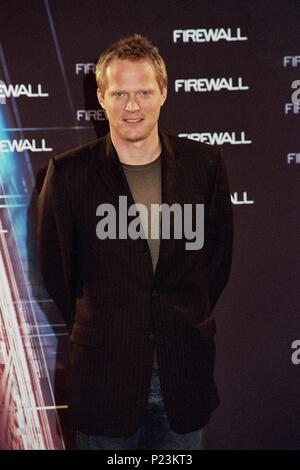 21 / 03 / 2006; Barcellona, Spagna. Attore Paul Bettany pone durante la foto chiamata conferenza stampa tenuta in Hotel Arts per il nuovo film 'firewall' detenuto in Hotel delle arti. Credit: Foto di Joan Vidal. Foto Stock