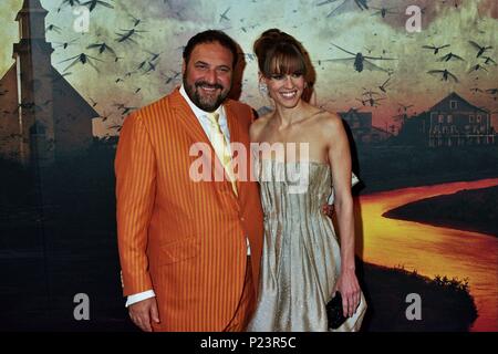 02 / 04 / 2007; Hotel Arts, Barcellona, Hilary Swank y el productor Joel Silver presentan el film "La Cosecha"-"La mietitura". Premiere Europea en el cine Coliseum di Barcellona. Foto Stock