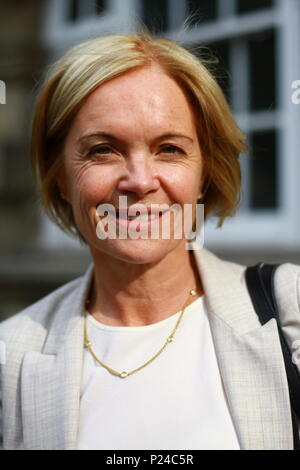 Mariella Frostrup raffigurato nella città di Westminster a Londra il 13 giugno 2018. Foto Stock