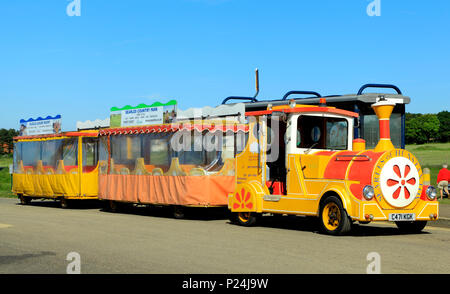 Terra Searles treno, Hunstanton, Norfolk, Regno Unito Foto Stock