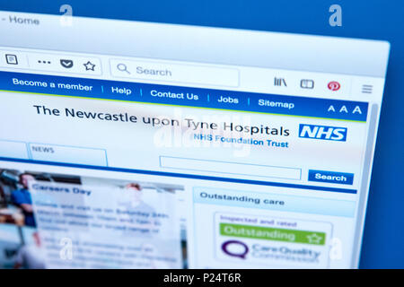 LONDON, Regno Unito - 5 MARZO 2018: la homepage del sito ufficiale per il Newcastle Upon Tyne Hospitals NHS Foundation Trust nel Regno Unito il 5 Marzo 2 Foto Stock