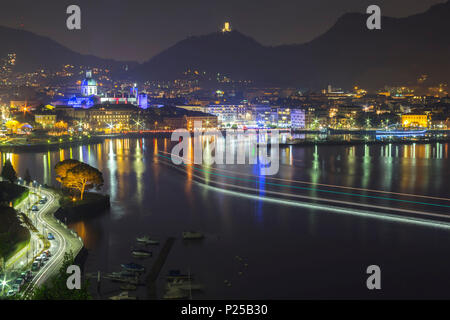 Luci di Como, il lago di Como, Lombardia, Italia, Europa Foto Stock