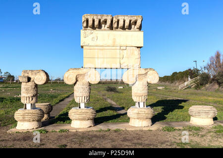 Sito archeologico di Metaponto, Bernalda villaggio, distretto di Matera, Basilicata, Italia Foto Stock