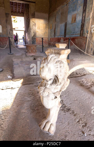 Longus home o scene teatrali house, Pompei villaggio, distretto di Napoli, campania, Italy Foto Stock