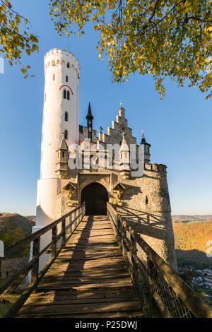 Castello di Lichtenstein. Lichtenstein, Baden-Württemberg, Germania Foto Stock