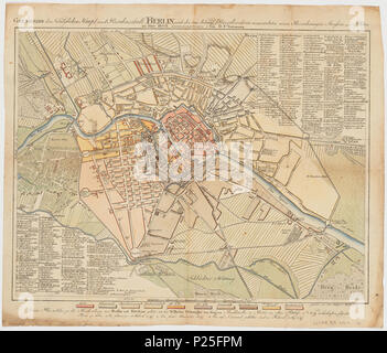 294 Sotzmann Grundriss der Königlichen Haupt und Residenzstadt Berlin 1803 Foto Stock