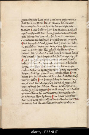 . Kattendijkekroniek - Die historie di morire cronicke van Hollant, van Zeelant ende van Vrieslant ende van den stichte van Uutrecht ende van veel landen die uomini hierna nomen sal - KB KW 1900 A 008, folium 443v . Folium 443v dal Kattendijkekroniek (ca. 1491) dalla collezione della Biblioteca nazionale dei Paesi Bassi. Tra il 1491 e il 1493 integraal 165 Kattendijkekroniek (ca. 1491) - KB KW 1900 A 008, folium 443v Foto Stock