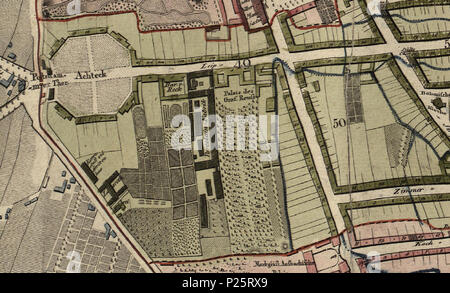 . Deutsch: 1811 Umgebung der Leipzigerstraße 1-14,97-117, Leipziger Platz 1-22, Bezirk 49 - Achteck, Grundriss von Berlin, mit Stadtbezirke / von neuem aufgenommen und mit der Genehmigung Königl. Academie der Wissenschaften caldaia a recupero. von J. C. Selter. Gestochen von C. Mare, 1811 . 1811. Questo file è privo di informazioni sull'autore. 1811 Umgebung der Leipzigerstraße 1-14,97-117, Leipziger Platz 1-22, Bezirk 49 - Achteck 1 1811.Leipzigerstrasse 1 14.3068 Foto Stock