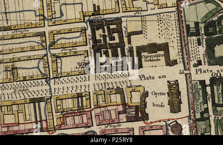 . Deutsch: 1811 Umgebung der Platz am Opernhause 1-3, il viale Unter den Linden 26-45, Bezirk 32 - Academie, Unter den Linden 46, Bezirk 33 - Letzenstraßen, Grundriss von Berlin, mit Stadtbezirke / von neuem aufgenommen und mit der Genehmigung Königl. Academie der Wissenschaften caldaia a recupero. von J. C. Selter. Gestochen von C. Mare, 1811 . 1811. Questo file è privo di informazioni sull'autore. 1811 Umgebung der Platz am Opernhause 1-3, il viale Unter den Linden 26-45, Bezirk 32 - Academie, Unter den Linden 46, Bezirk 33 - Letzenstraßen 2 1811.Platz am Opernhaus 1 2.3068 Foto Stock