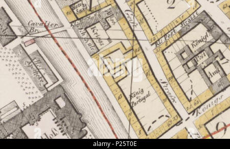 . Deutsch: Umgebung der Burgstraße 8-20, Bezirk 1 - Heiligegeiststraßen (Kleine 1-2, Heiligegeiststraße 10-40), Grundriss von Berlin / aufgenommen und gezeichnet mit der Genehmigung Königlich Academie der Wissenschaften von Jean Chrétien. Berlino : Schropp, 1846 . 1846. Questo file è privo di informazioni sull'autore. 1846 Umgebung der Burgstraße 8-20, Bezirk 1 - Heiligegeiststraßen (Kleine 1-2, Heiligegeiststraße 10-40), 2 1846.Burgstrasse 8 20.3068 Foto Stock