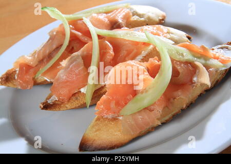 Closuep di salmone panini accanto a ciascun altro Foto Stock