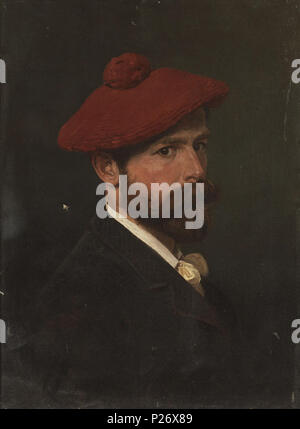 . Self-portrait . Firmato e datato in sinistra . 1888 15 Alexander Bogdanowitsch Willewalde Selbstportrait 1888 Foto Stock