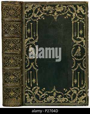 . Band van zwartgroen marokijn . Nederlands: Inhoud: il libro di preghiera comune e amministrazioni di sacramenti ... Insieme con il Salterio .... Cambridge, stampato da John Baskerville e da B. Dod, 1760.8vo. . 1760-1770; 30 Band van zwartgroen marokijn-KONB12-146E9 Foto Stock