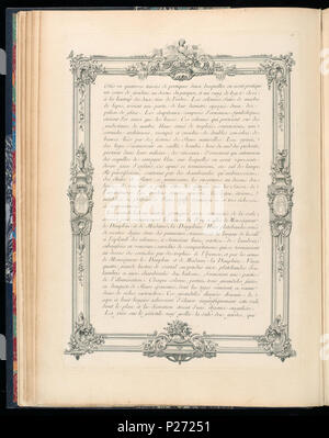 . Inglese: legato Stampa (Francia) . Inglese: pagina di testo con bordo elaborate decorazioni, stampato sul recto e verso. I numeri di accessione per pagine con testo erano assegnati a lungo dopo che le pagine con le immagini incise era stata stabilita. La sequenza per le successive pagine di testo sono come segue: pagine di testo 1921-6-207-31/35, dopo incisione 1921-6-207-2 pagine di testo 1921-6-207-36/38, dopo incisione 1921-6-207-3 pagine di testo 1921-6-207-39, dopo incisione 1921-6-207-22 pagine di testo 1921-6-207-40/45, dopo incisione 1921-6-207-23 . prima del 1921 (acquisita data) 42 vincolato stampare (Francia) (CH) 18736183-2 Foto Stock