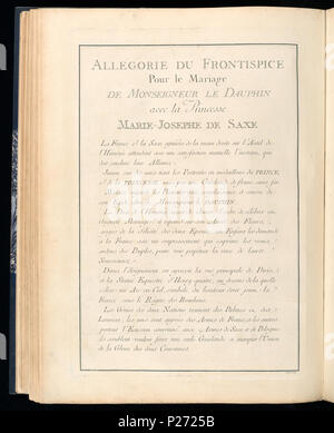 . Inglese: legato Stampa (Francia) . Inglese: pagina di testo con bordo elaborate decorazioni, stampato sul recto e verso. I numeri di accessione per pagine con testo erano assegnati a lungo dopo che le pagine con le immagini incise era stata stabilita. La sequenza per le successive pagine di testo sono come segue: pagine di testo 1921-6-207-31/35, dopo incisione 1921-6-207-2 pagine di testo 1921-6-207-36/38, dopo incisione 1921-6-207-3 pagine di testo 1921-6-207-39, dopo incisione 1921-6-207-22 pagine di testo 1921-6-207-40/45, dopo incisione 1921-6-207-23 . prima del 1921 (acquisita data) 42 vincolato stampare (Francia) (CH) 18736187-2 Foto Stock