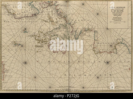 . Norsk bokmål: Kart fra Nasjonalbibliotekets kartsamling. Kartet er gitt ut ho Parigi (1693) og viser Kysten Nord-Europa. prima del 1693. Alexis Hubert Jaillot (1632-1712) nomi alternativi Alexis-Hubert Jaillot; A. H. Jaillot Descrizione editore francese, geografo e cartografo Data di nascita e morte da 1632 1 Novembre 1712 Luogo di nascita e morte Avignon-lès-Saint-Claude Parigi periodo di lavoro del XVII secolo la posizione di lavoro autorità di Parigi controllo : Q1237425 VIAF: 59385948 ISNI: 0000 0001 2135 2441 LCCN: N50072841 NLA: 35089898 GND: 12900085X WorldCat 52 Carte Generale des Costes de l'Eur Foto Stock